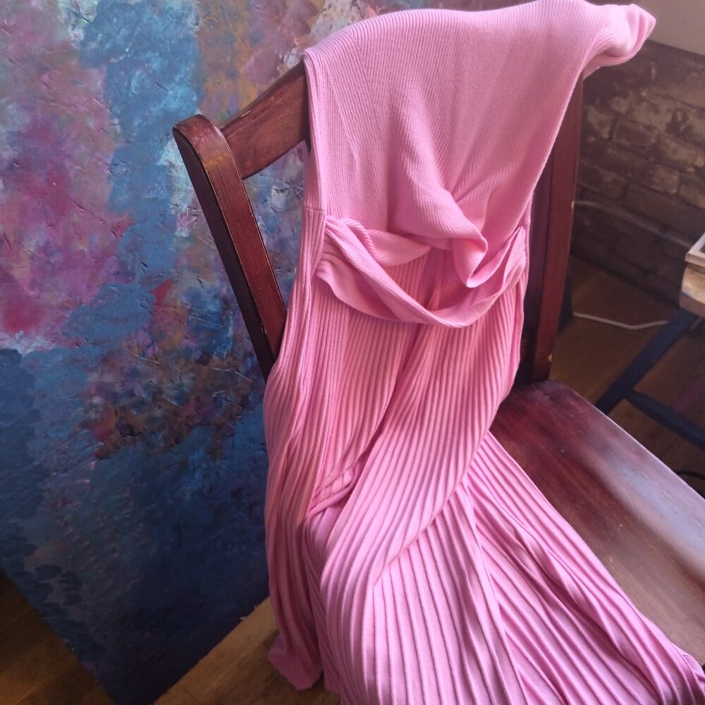 Pink sweater dress by Anthropologie